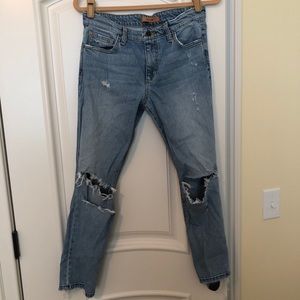 Ex Lover straight boyfriend crop jeans